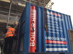 250kW Packaged Boiler outside Ram Brewery