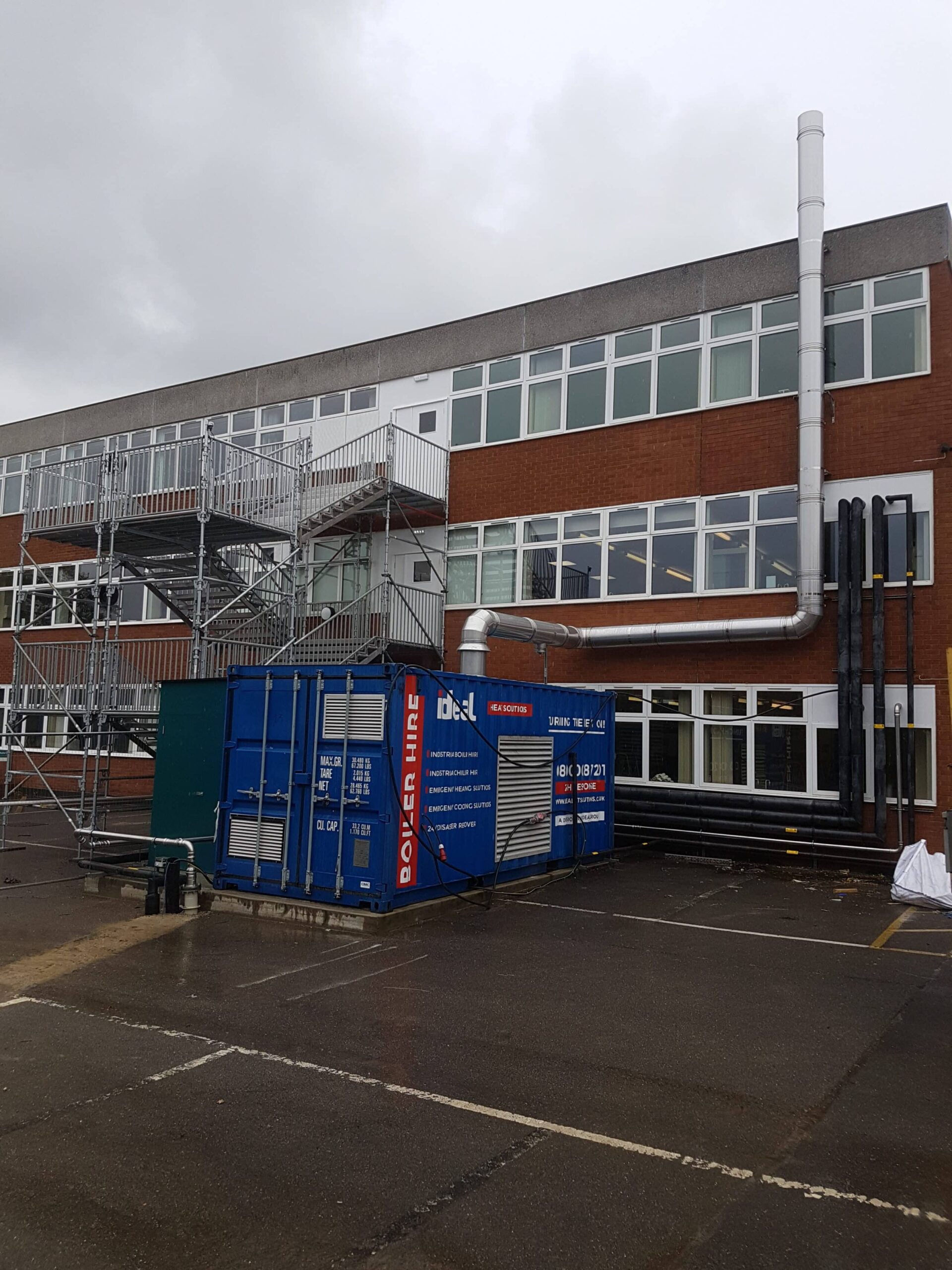 Ideal Heat Boiler Outside Building